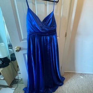 Satin Blue Gown